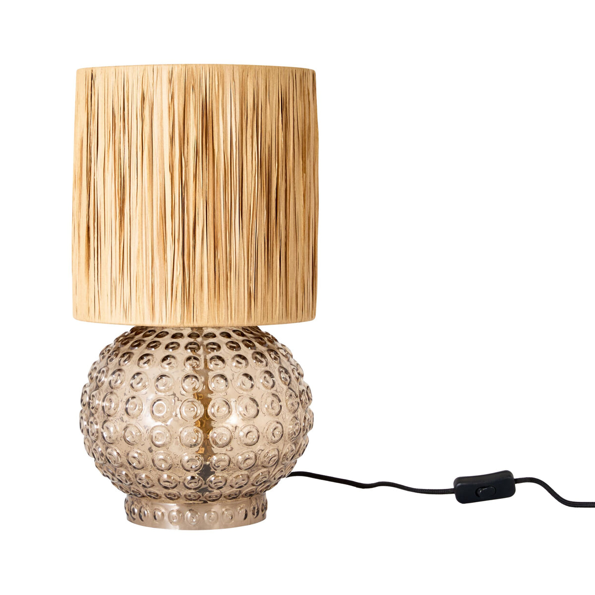 Gloria Glass Table Lamp Grey 50cm