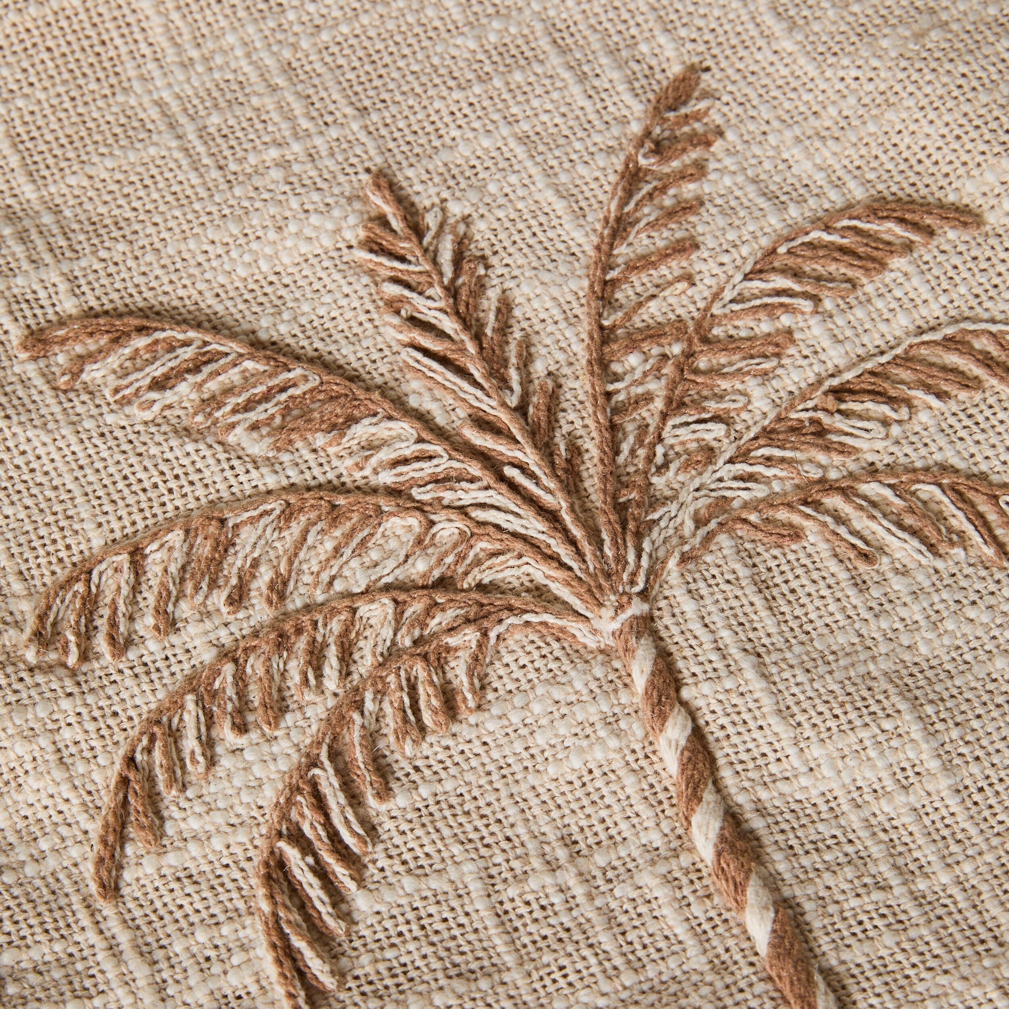 Stitch Palm Breeze Embroidered Throw