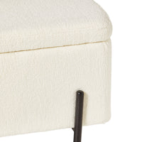 Lily Rectangle Bench Alba Ice White