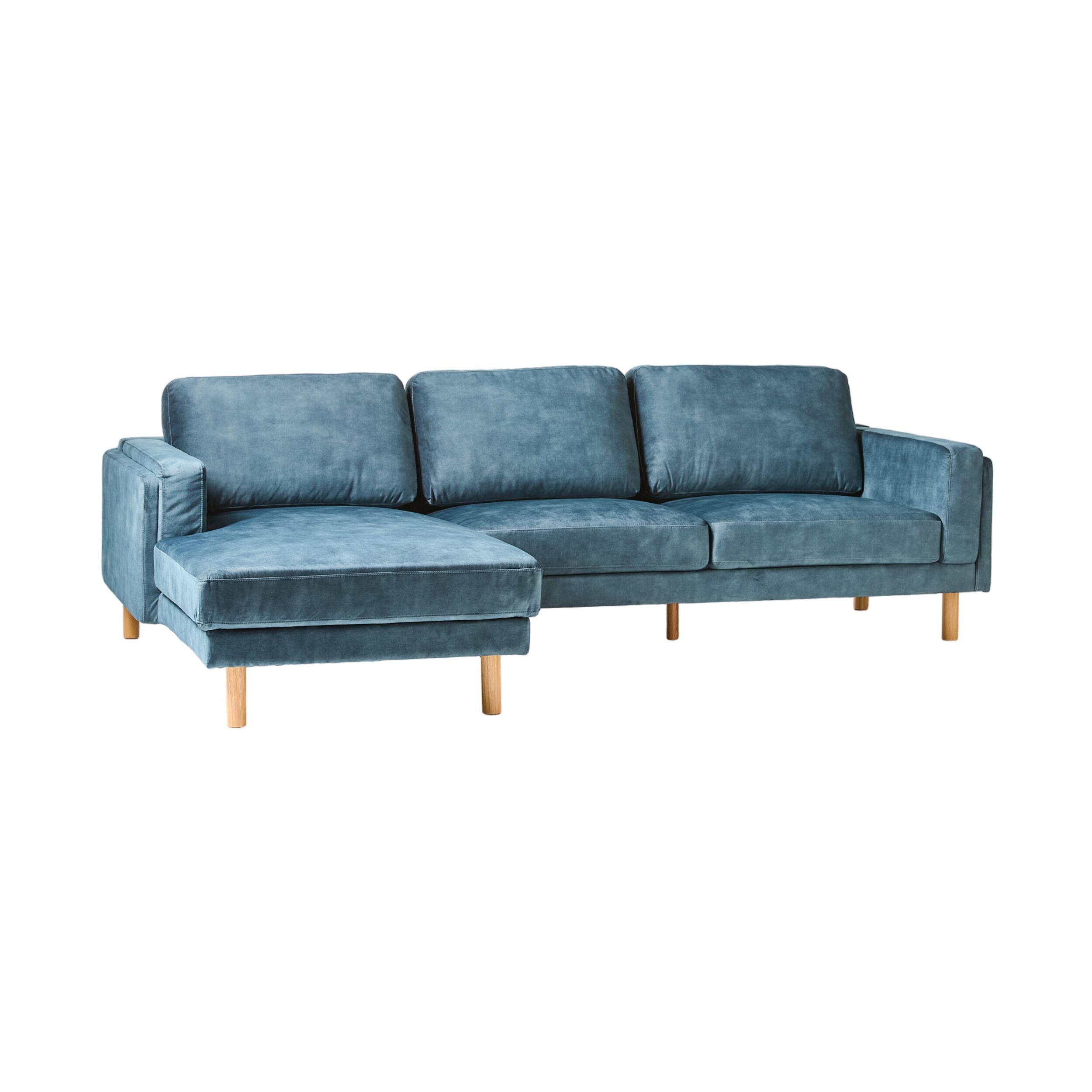 Finch 3 Seater LHS Chaise Haven Denim