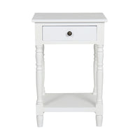 Valentine Bedside Table White