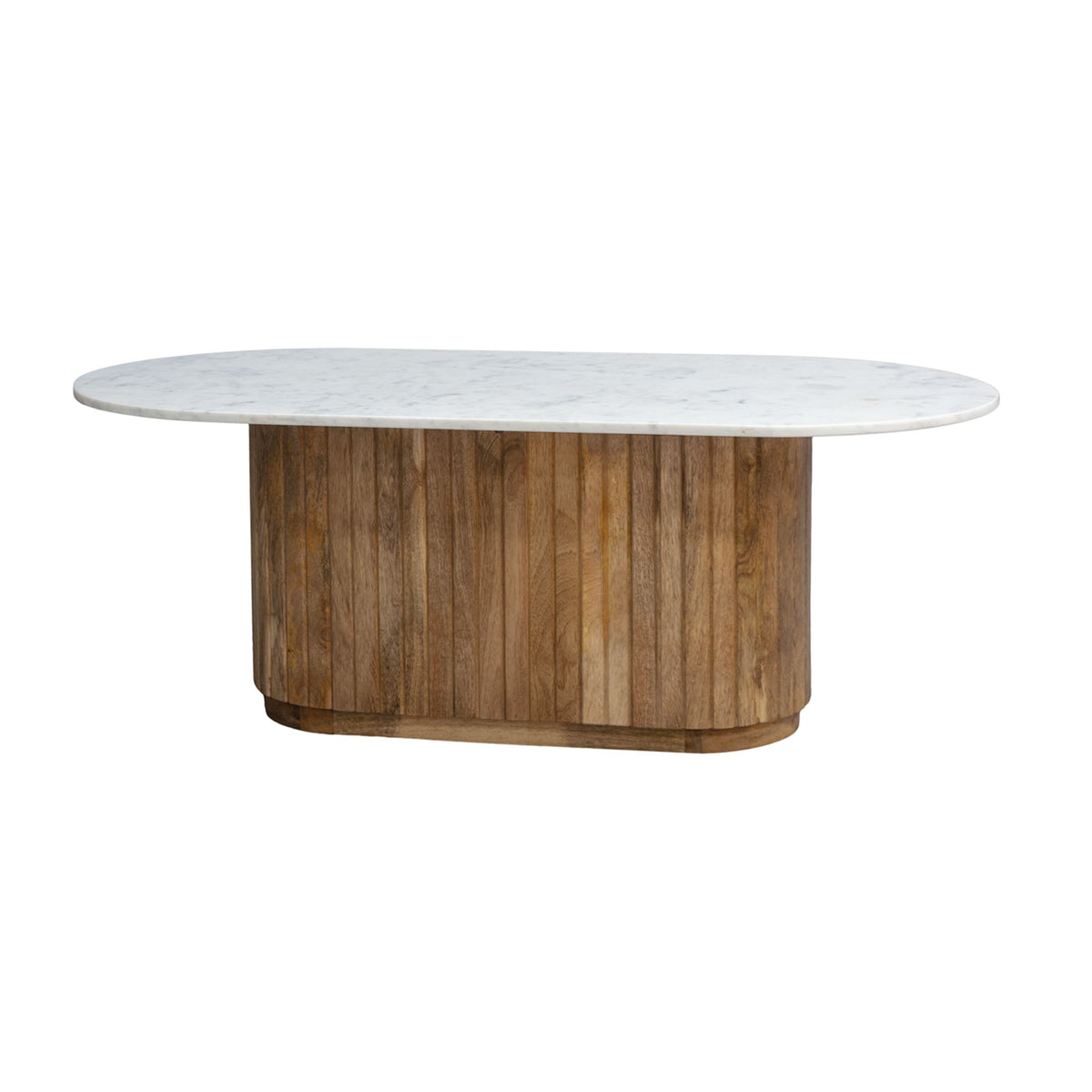 Cassius Coffee Table Oval Marble Top White