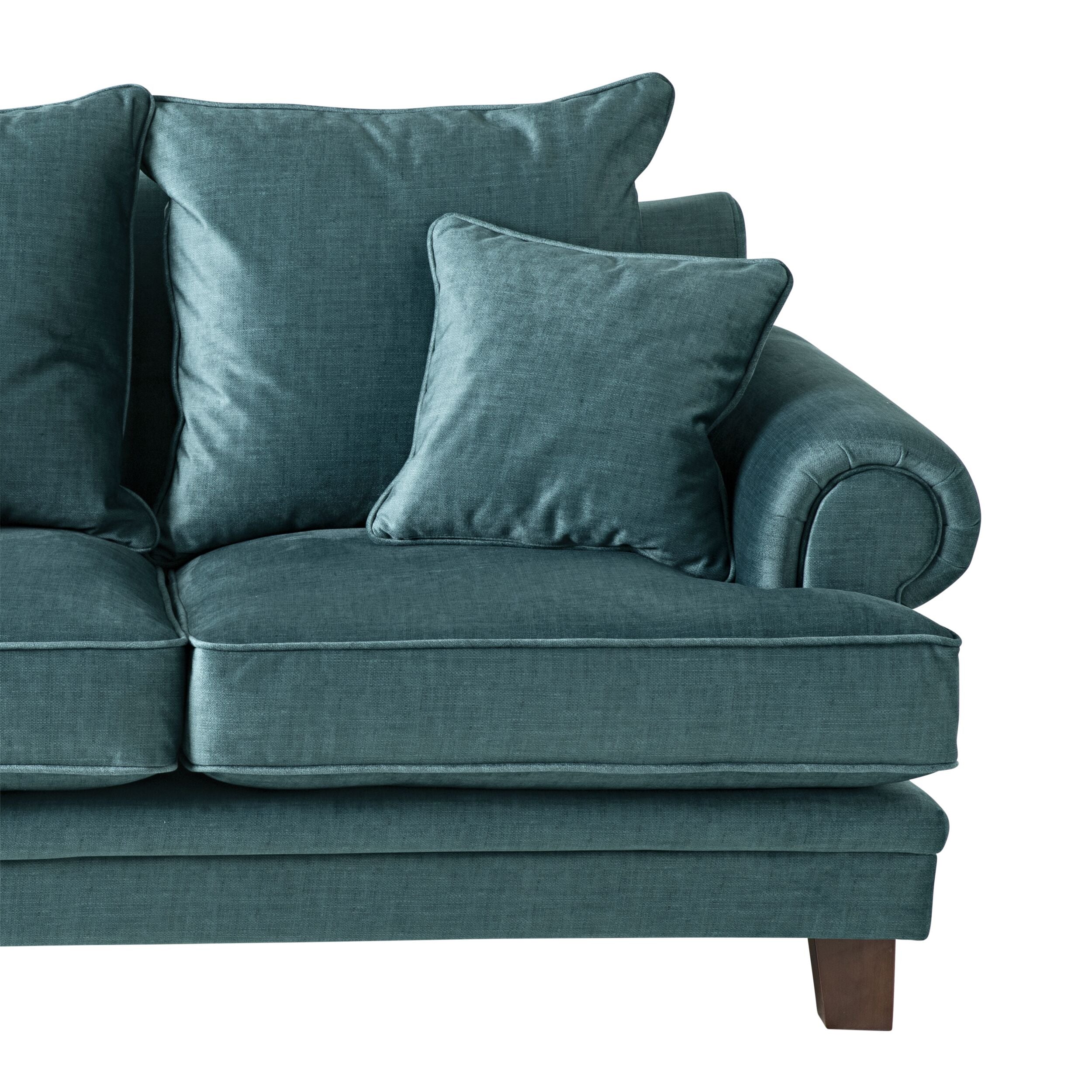 Lisette 2.5 Seater Velvet Sofa Aura Emerald