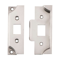 6245 Tube Latch Split Cam Face Plate & Striker Kit Rebated Satin Nickel H95xW38mm