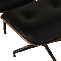 Replica Eames Lounge Chair and Ottoman Black Leather