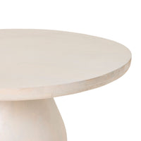 Fen Round Coffee Table White Wash 70 x 50 x 70cm