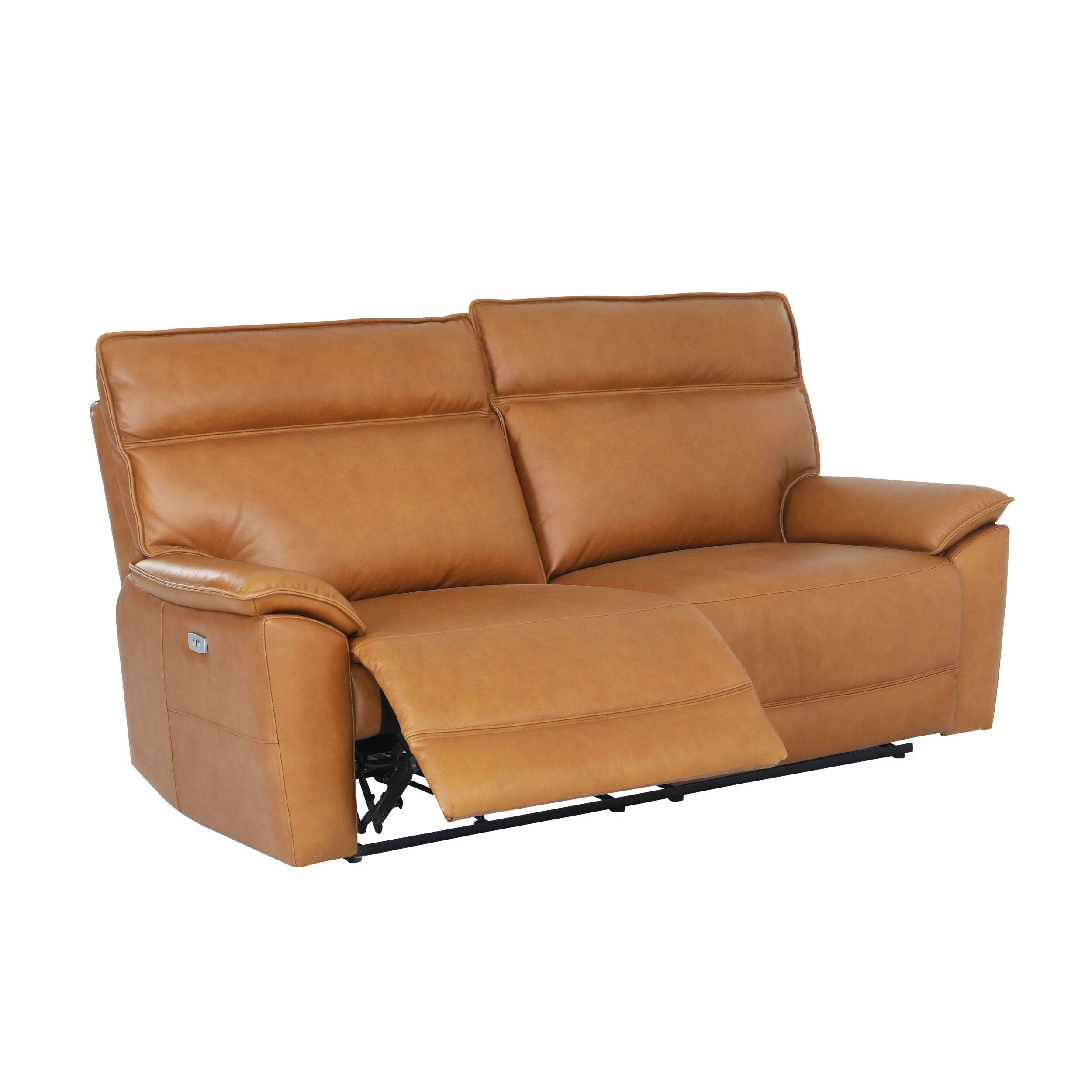 Dillon 3 Seater Leather Recliner Dakota Light Chestnut