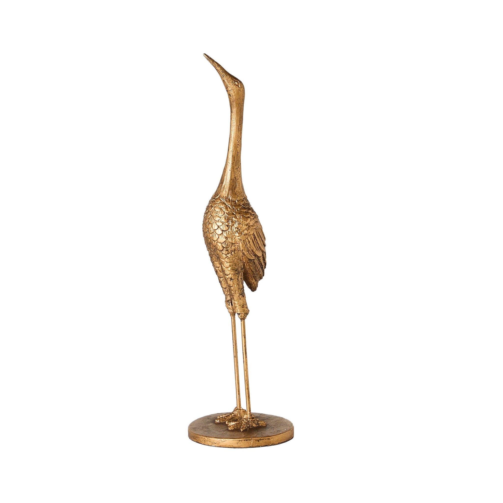 Brass Crane Statue