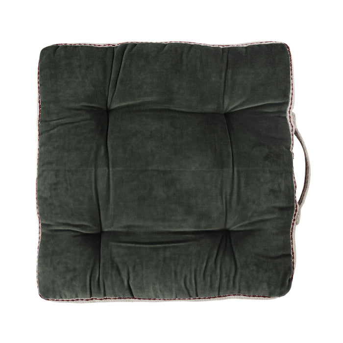 Sierra Cotton Velvet Seat Cushion Pine Green