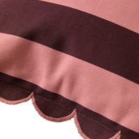 Aruba Scallop Edge Stripe Outdoor Cushion Berry 45x45cm
