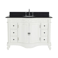 Rosette Granite Top Single Vanity White 1245mm