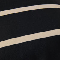 Aruba Scallop Edge Stripe Outdoor Cushion Onyx 45x45cm