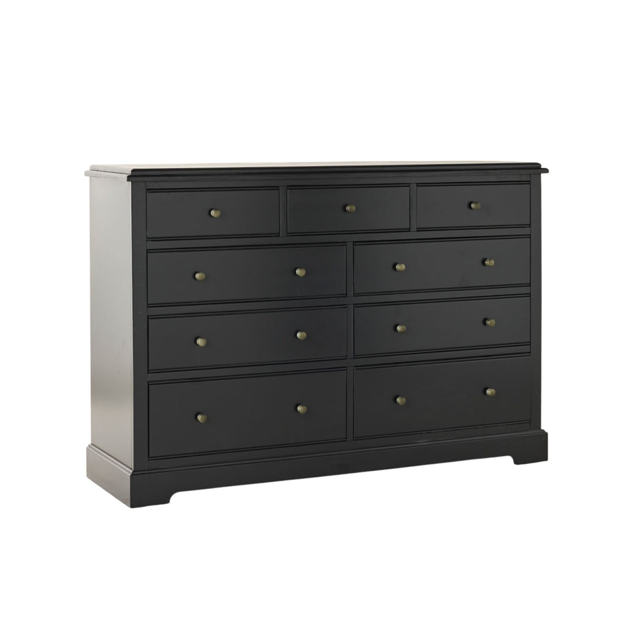 Clover 9 Drawer Chest Black  Early Settler NZ