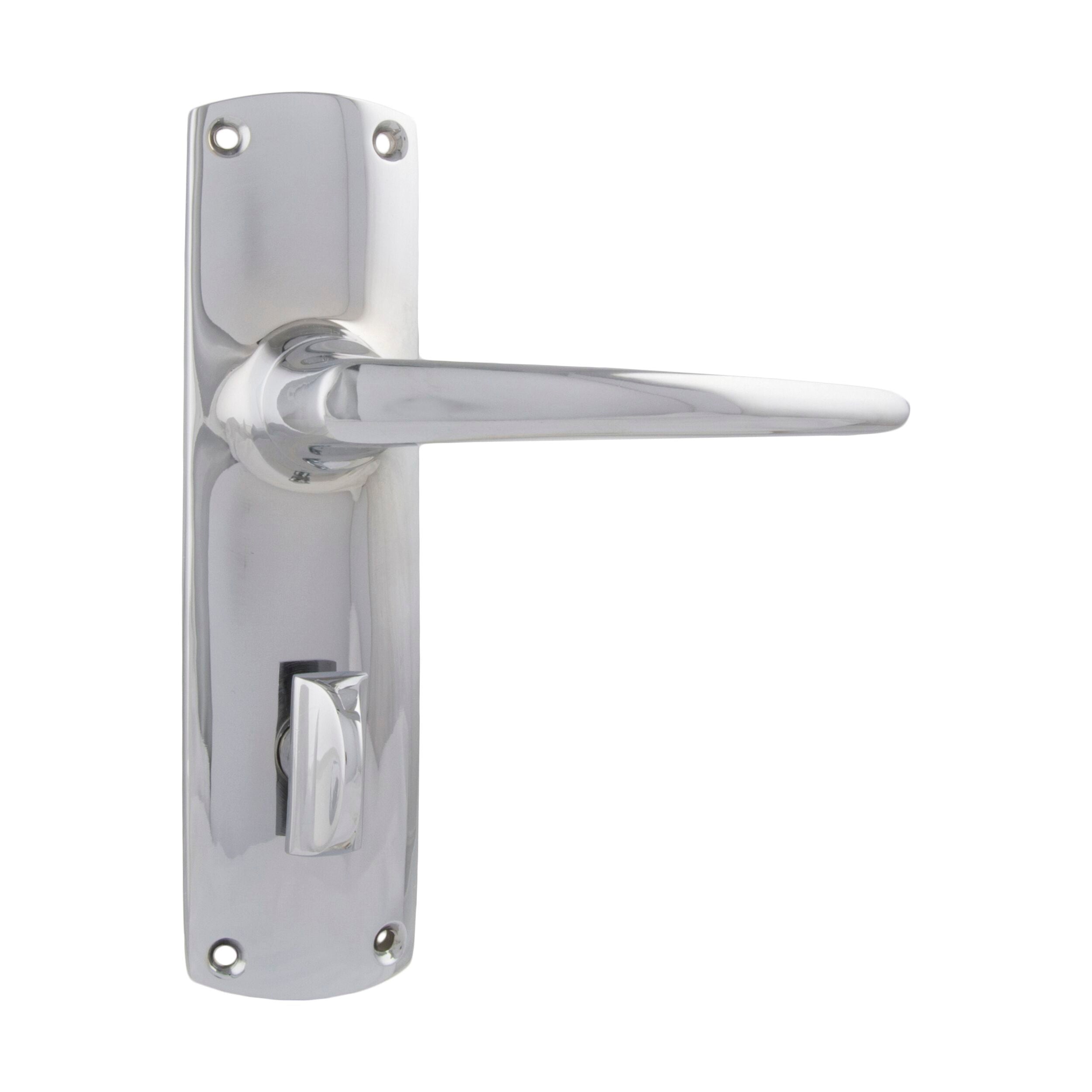 0820P Door Lever Retro Privacy Pair Chrome Plated H150xW40xP57mm