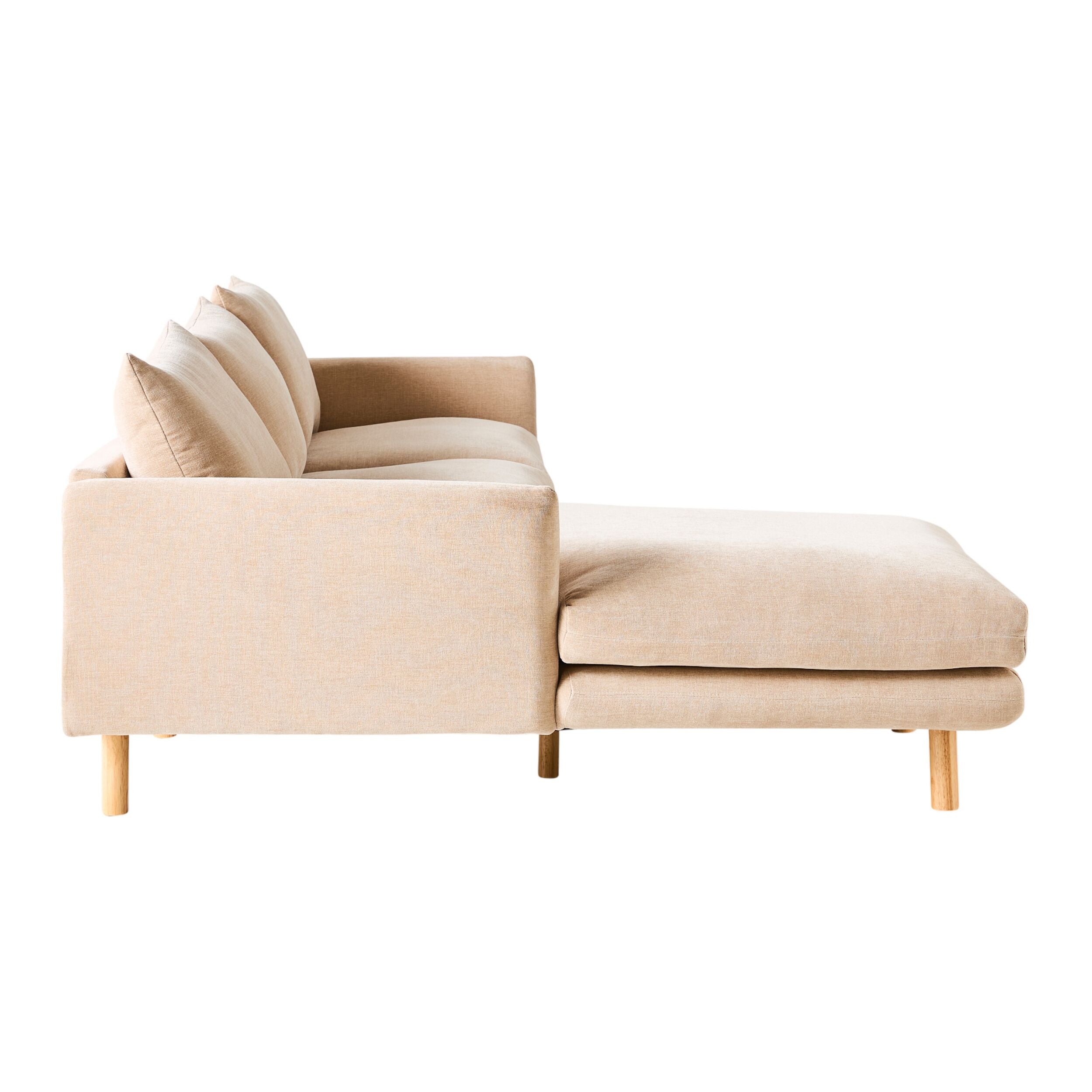 Austin 3 Seater Sofa with Left Hand Chaise Serenity Tortilla