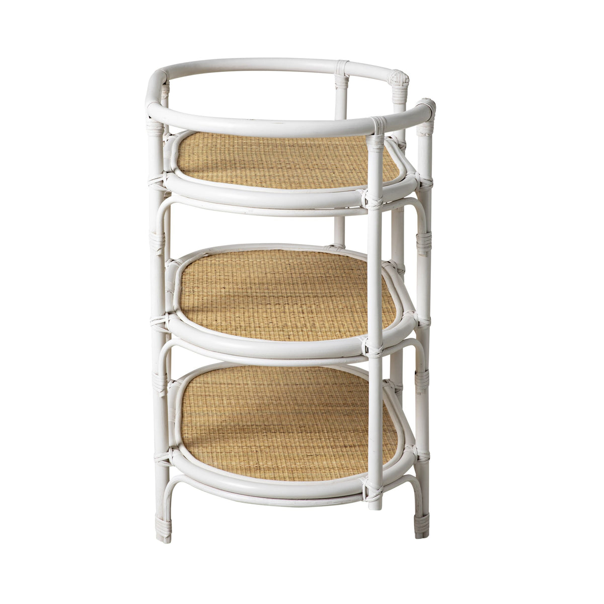 Juniper Rattan 3 Tier Curved Shelving Unit