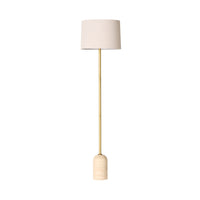 Siena Round Travertine Floor Lamp 155cm