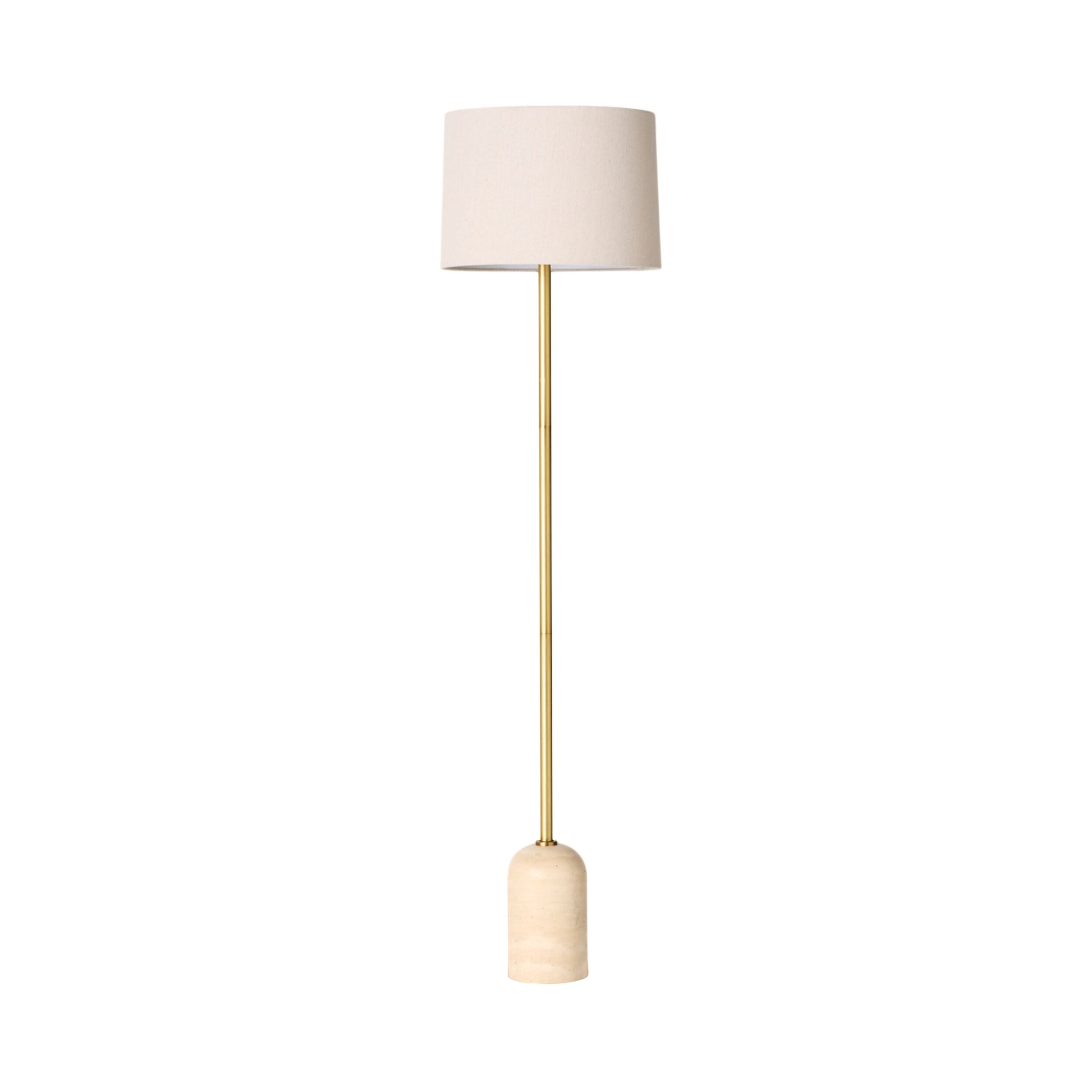 Siena Round Travertine Floor Lamp 155cm