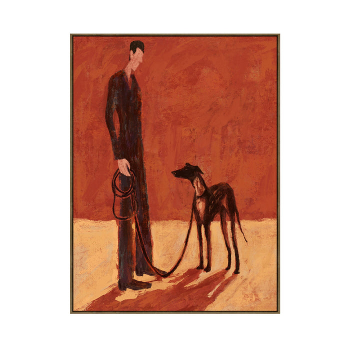 Loyal Companion Framed Textured Artwork 100x140cm