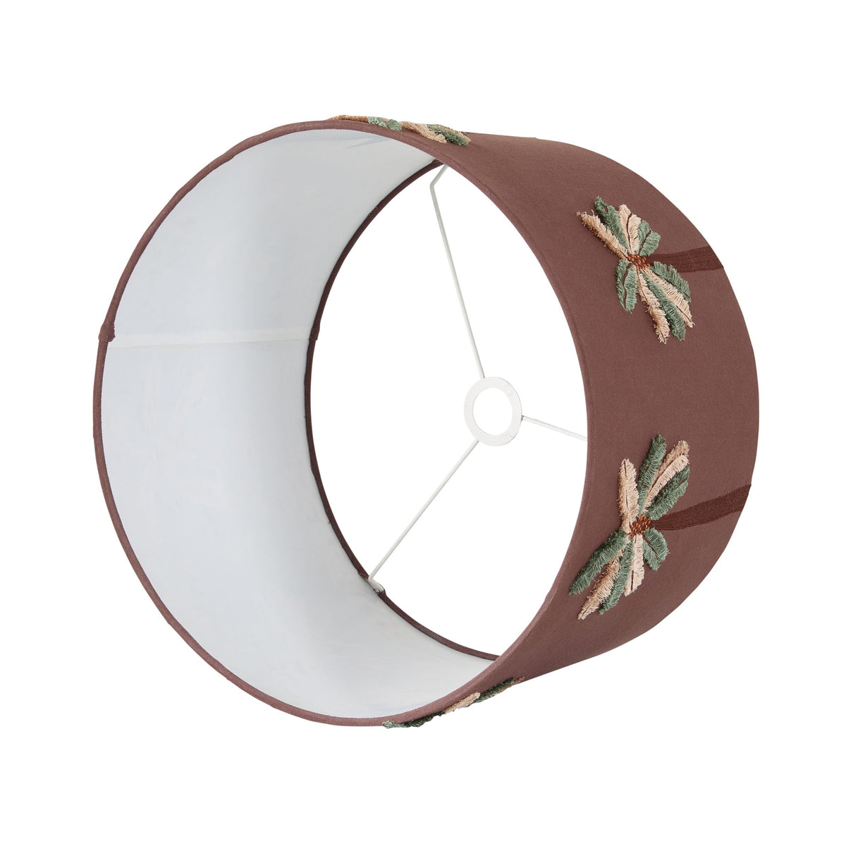 Embroidered Palm Shade Brown 45cm