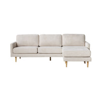 Boden 3 Seater Sofa with Reversible Chaise Sorrento Almond