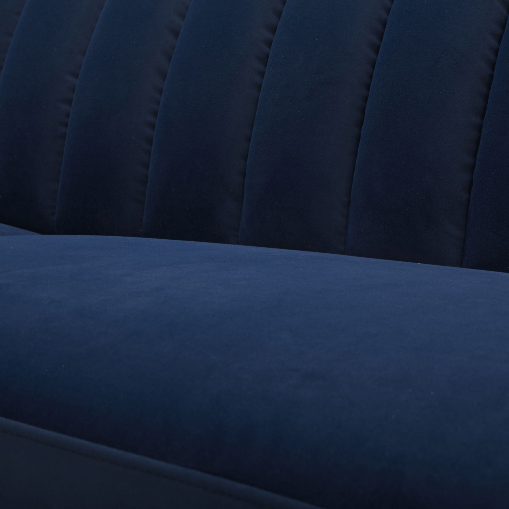 Stitch 3 Seater Velvet Sofa Indigo