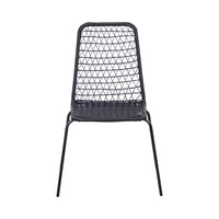 Cera Open Weave Dining Chair Black