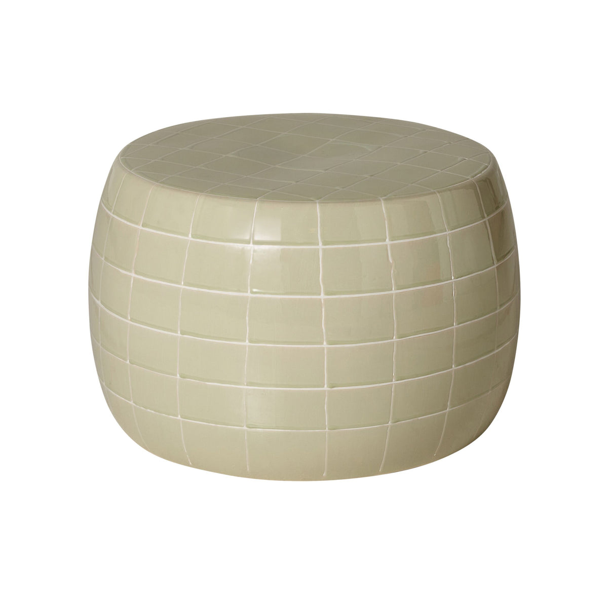 Kenzo Grid Coffee Table Taupe/White