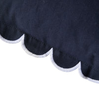 Aerin Scallop Cushion Ink 45cm