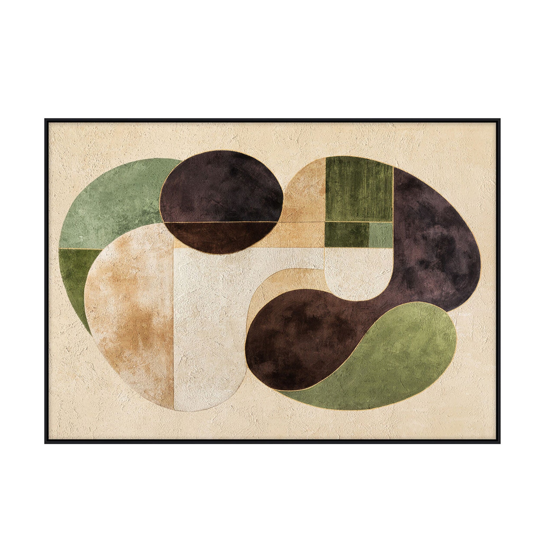 Abstracted Harmony Framed Textured Print 140x100cm