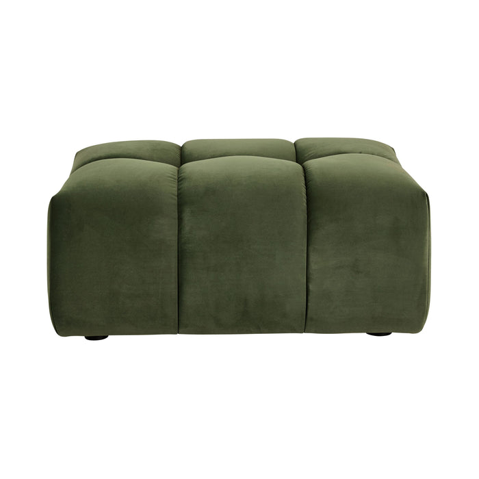 Alexis Ottoman Velvet Sofa Eucalyptus