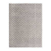 Braided Diamond Hand Woven Grey & Cream Wool Rug 400x300 cm