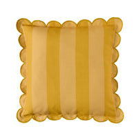 Aruba Scallop Edge Stripe Outdoor Cushion Butter 45x45cm