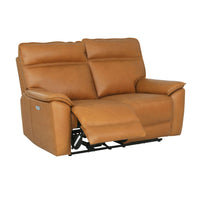 Dillon 2 Seater Leather Recliner Sofa Dakota Light Chestnut