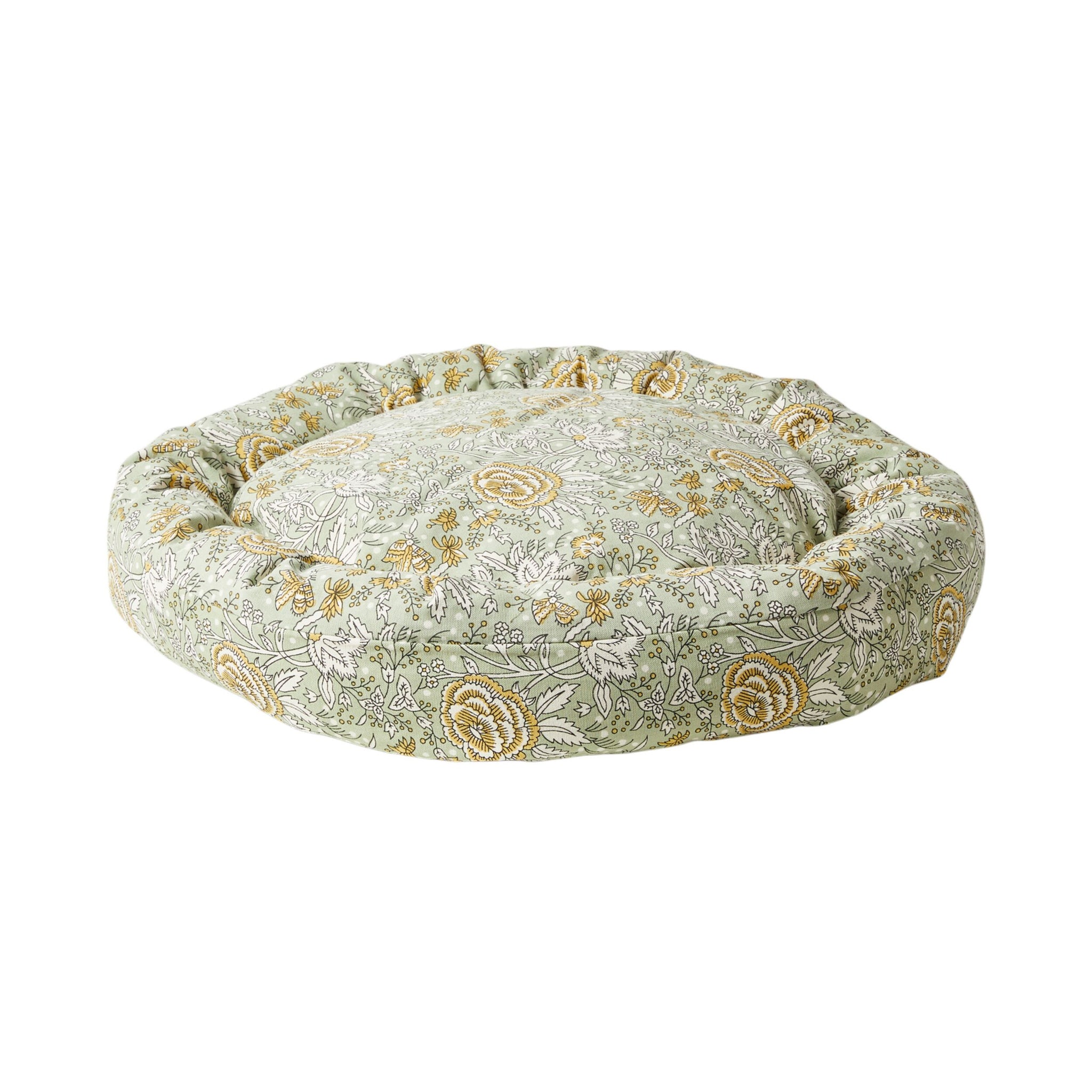 Elia Floral Blockprint Pet Bed Sage 80x15cm