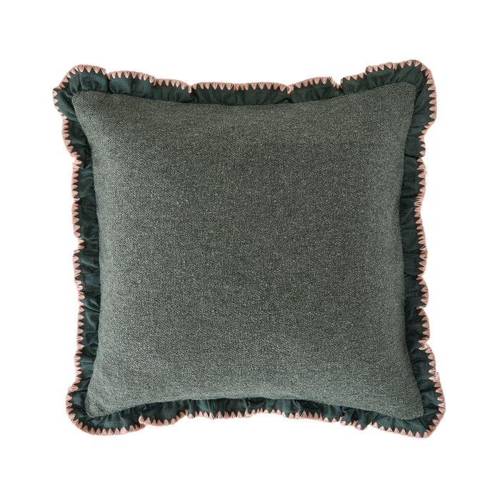Rosalia Ruffle Cushion Eucalyptus 50x50cm