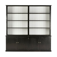 Armand 4 Door Library Shelving Unit 240 x 240cm Black