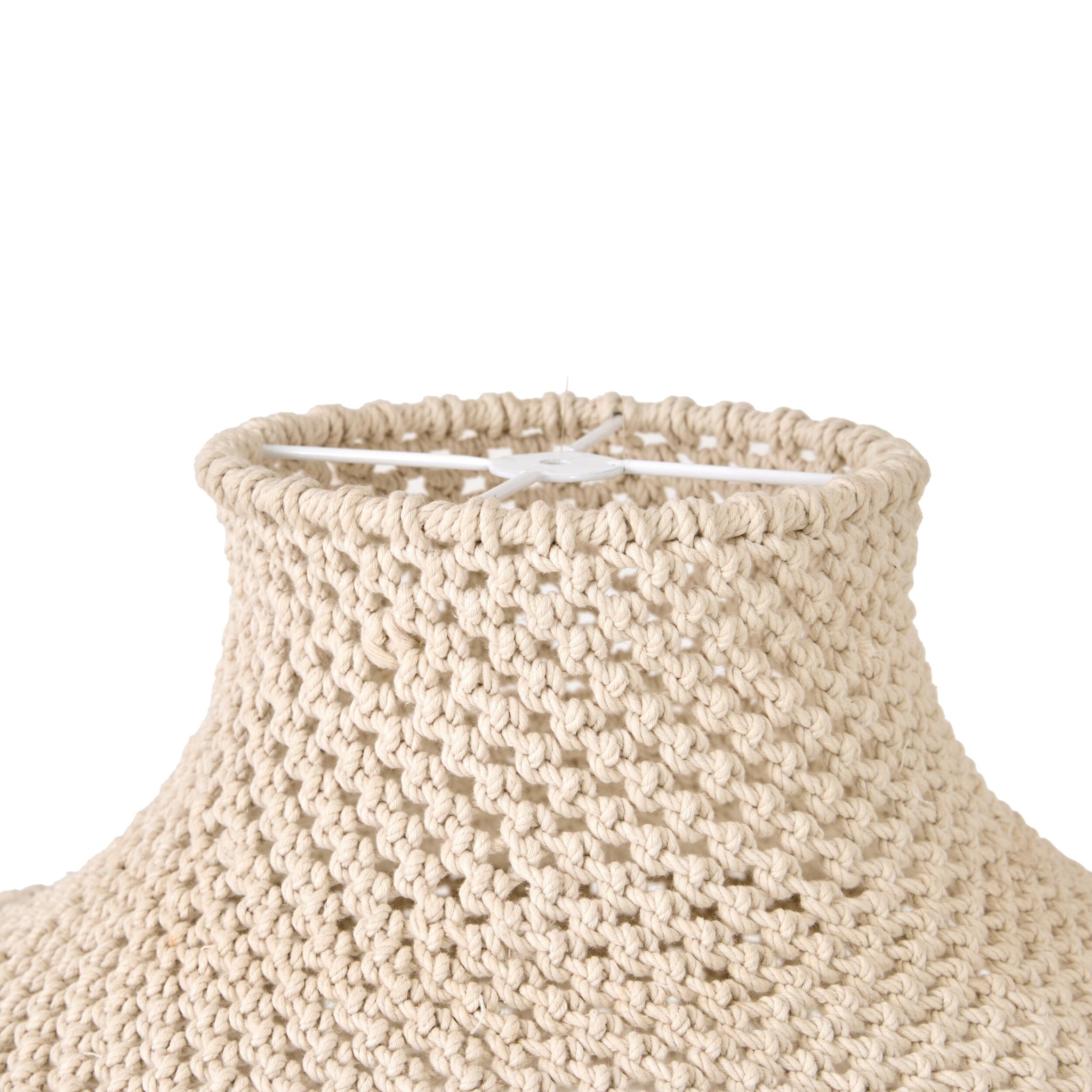 Julio Cotton Rope Pendant White 50x30cm - SHADE ONLY