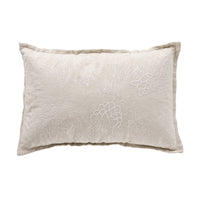 Anais Embroidered Linen Cushion Natural 40x60cm