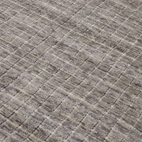 Charcoal Grid Handloom NZ Wool Rug 150x240cm