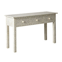Nora Bone Inlay Console Table Grey