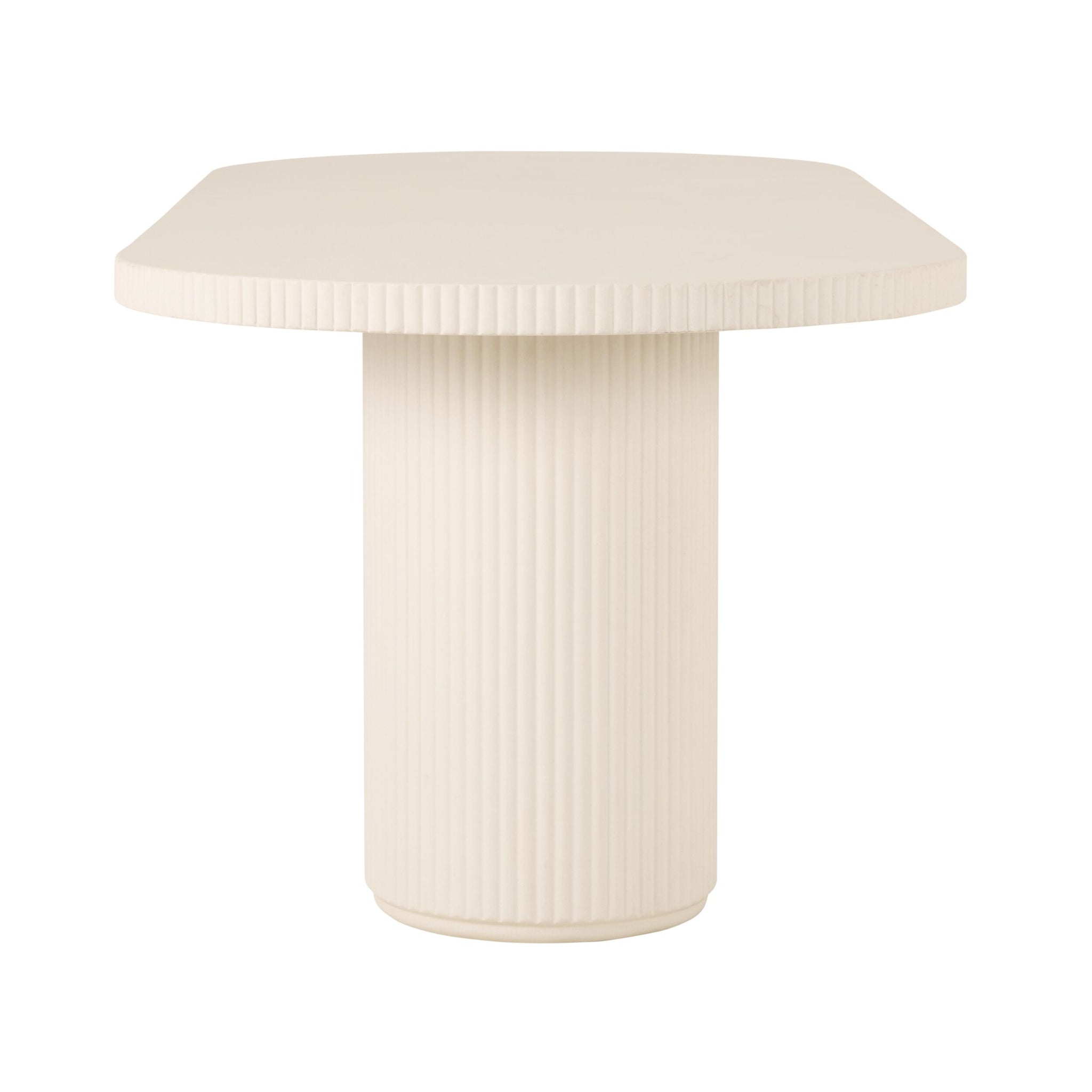 Ravello Ripple Dining Table 240x90cm Ivory Stone