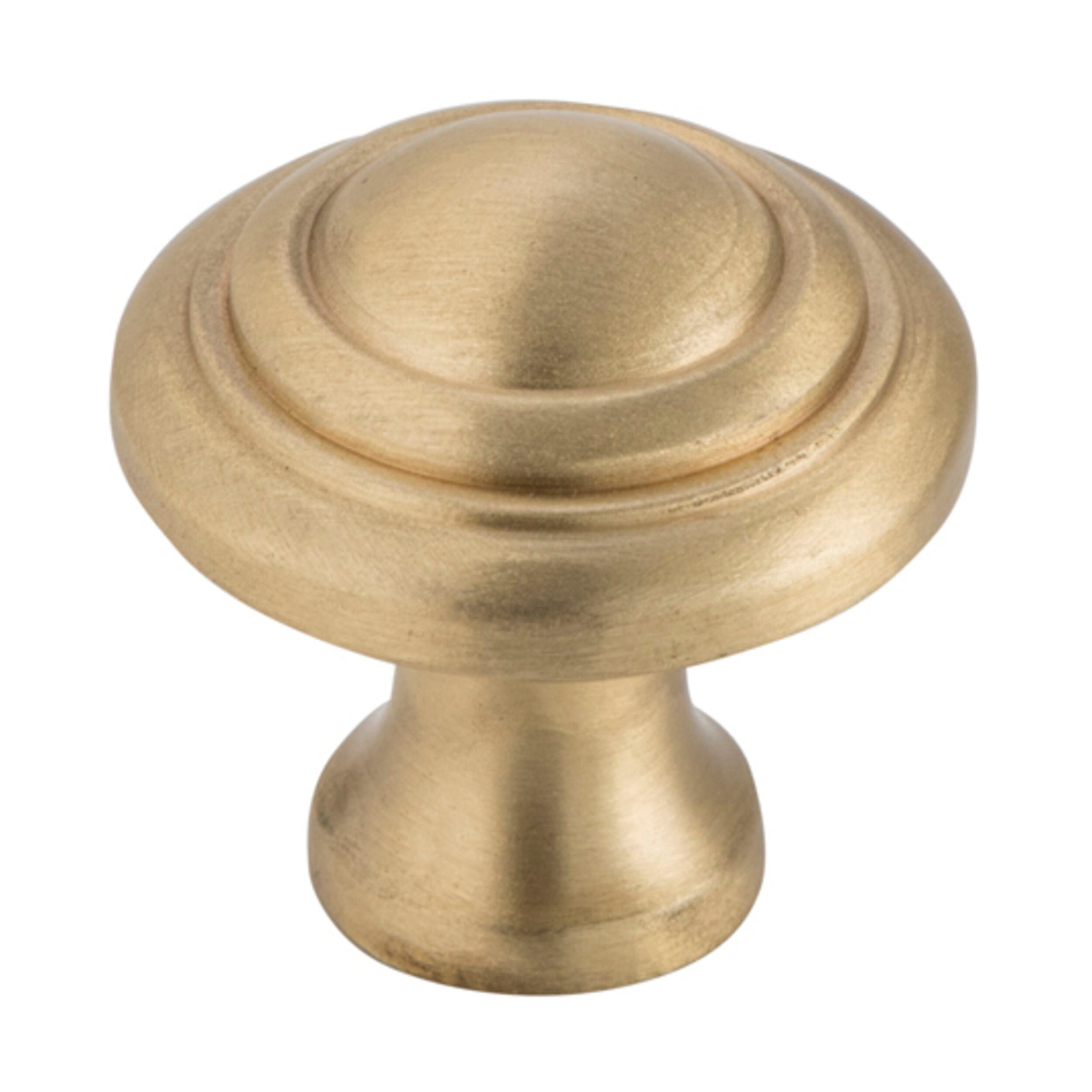 6696 Cupboard Knob Domed Satin Brass D25xP24mm