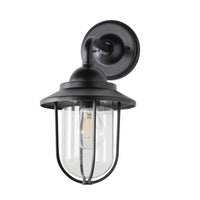 Devon 1 Light Exterior Wall Bracket Black