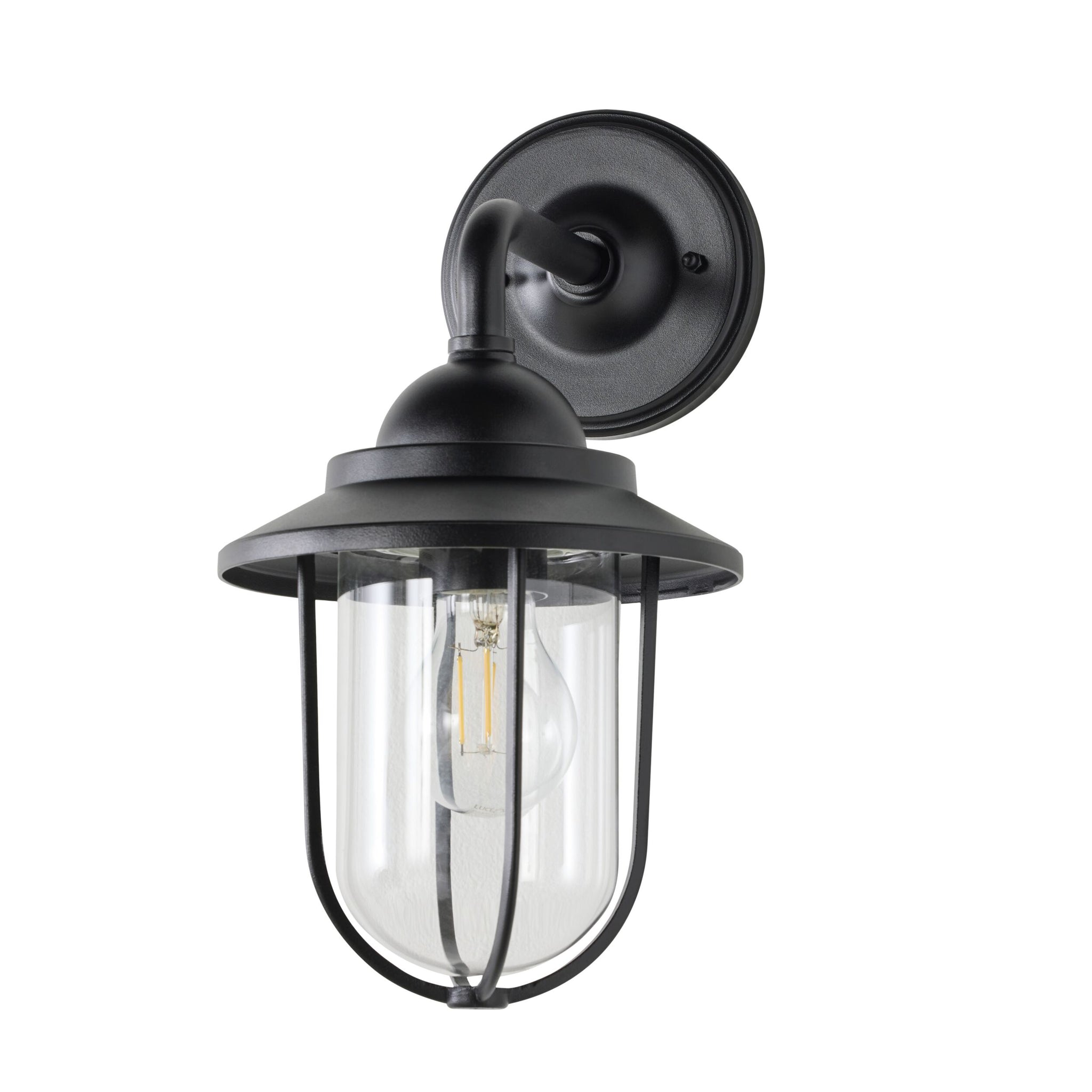 Devon 1 Light Exterior Wall Bracket Black