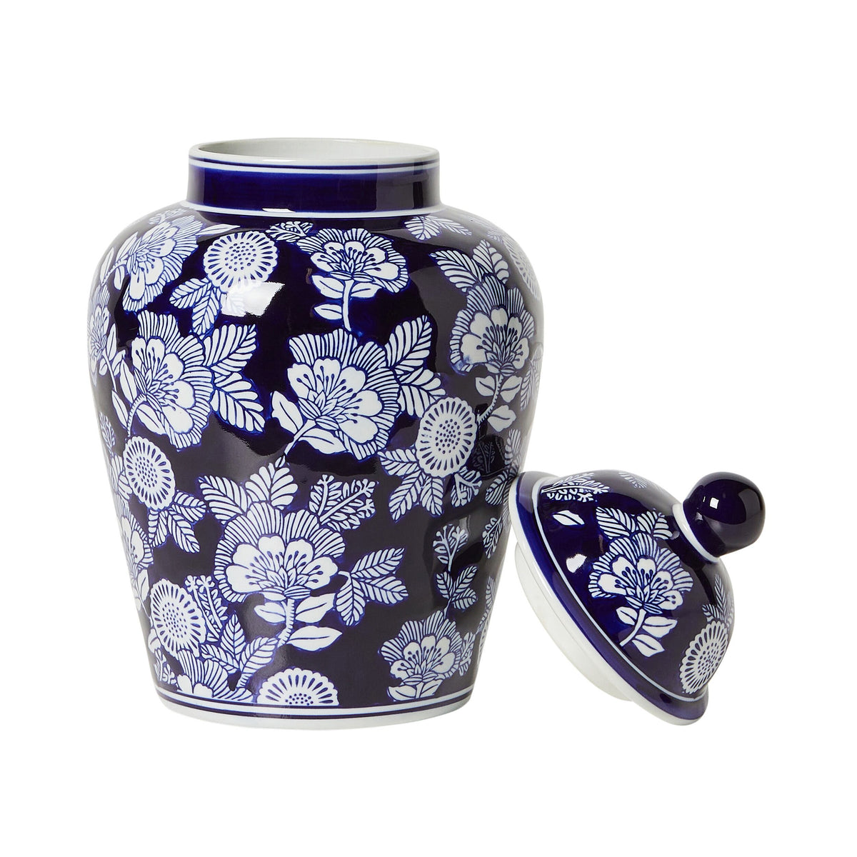 Celadon Tapestry Floral Ginger Jar 21x21x35cm