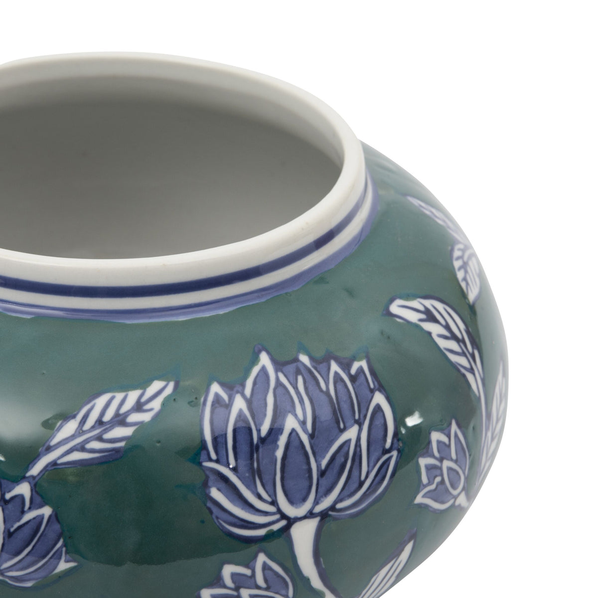 Celadon Eden Lotus Wide Vase