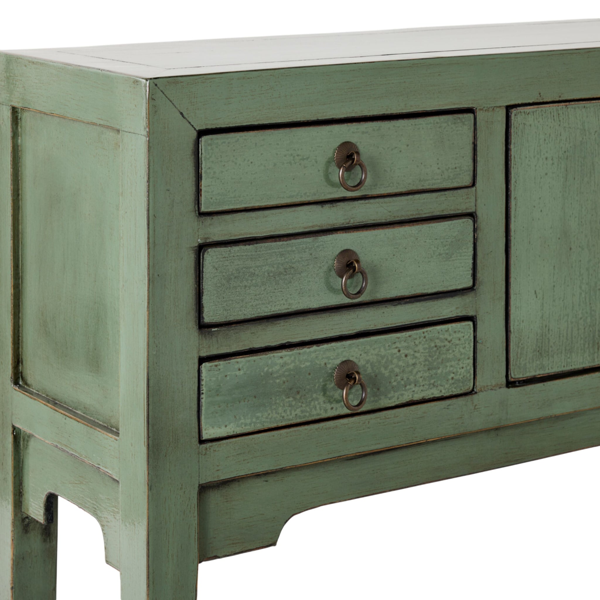 Sansha 2 Door & 6 Drawer Console Table Sage Green