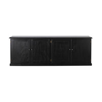 Armand 4 door Library Base 240 x 83cm Black