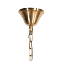 Ambrosia Satin Brass 6 Light Crystal Glass Chandelier